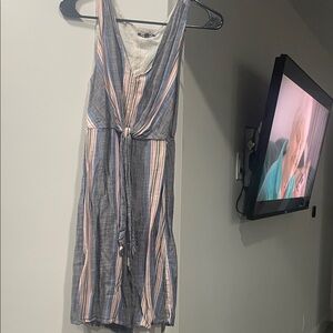 Express Multicolor Striped Mini Dress